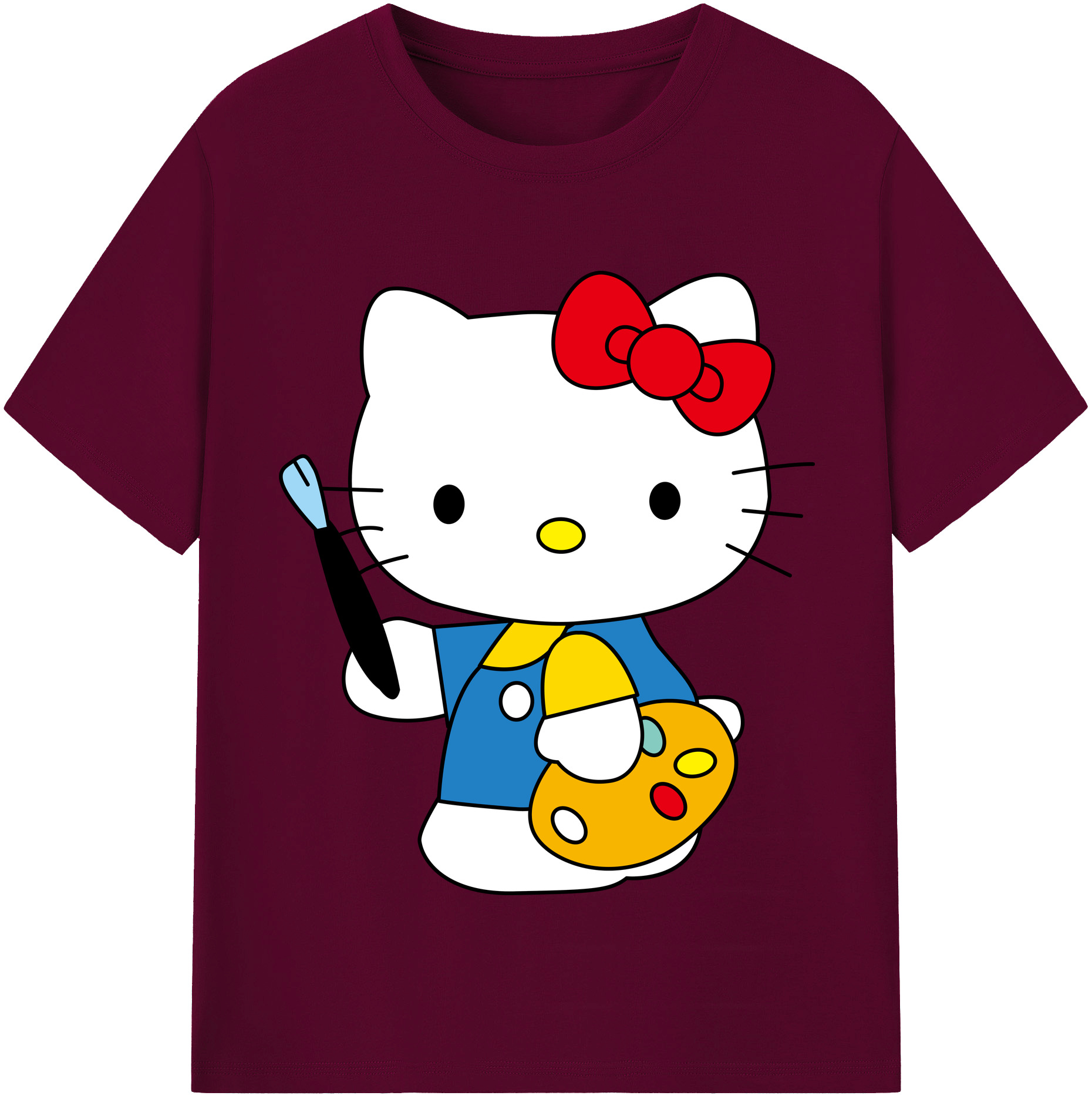 （画像用） Hello Kitty ハローキティ レディースカジュアルプリントTシャツ（綿100％）